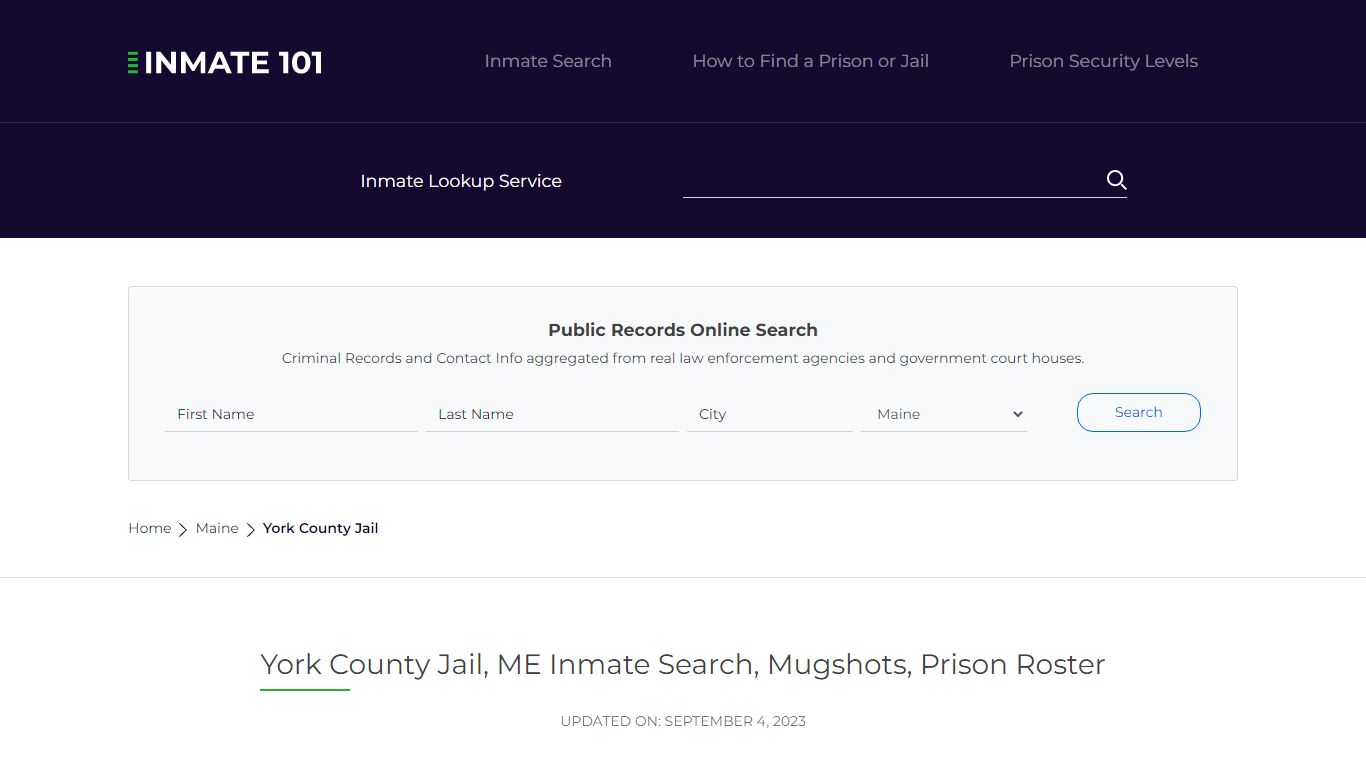 York County Jail, ME Inmate Search, Mugshots, Prison Roster